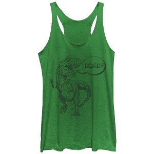 Women's Lost Gods T Rex Roar Racerback Tank Top - 1 of 3