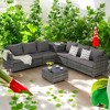 Mshliw 6-Piece Outdoor Sectional Set with Corner Storage & Coffee Table – Patio Furniture for Backyard and Poolside - 4 of 4