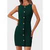 Women's Dress Sleeveless Button Front Bodycon Mini Dress - 2 of 3