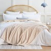 Aoibox Fleece Throw Blanket for Couch or Bed with3D Imitation Turtle Shell Jacquard Design-Cozy Soft Lightweight Fuzzy Flannel Blanket for All Seasons - 3 of 4