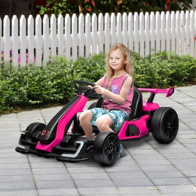Resenkos Electric Ride-on Kart,12V Electric Go Kart, 5 MPH Drifting Car, Battery Powered Ride on Toy Outdoor,