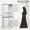 71" Tall Kitchen Pantry Storage Cabinet, Modern Kitchen Hutch Bar Cabinet With Microwave Stand - 4 of 4
