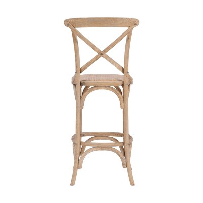 Roxy Coastal Gray Wash Vintage-Style Barstool 30"
