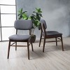 NicBex Mid Century Rustic Wood Dining Chairs Set of 2 with Upholstered Seat,Farmhouse Accent Chairs for Dining Room,Kitchen,Office - 2 of 4