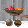 Folkulture Wooden Fruit Bowl for Kitchen Countertop | 10" Natural Toned Large Bowl | Table Decor, Mango Wood Centrepiece Gifts for Women - 4 of 4