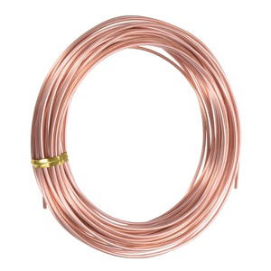 Unique Bargains Soft Pure Copper Jewelry Making Gardening Wire 1 Roll - 1 of 4