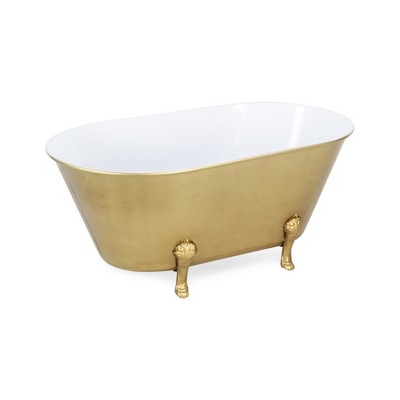 Cheung's Lavande Large Golden Metal Tub Decor