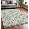 Ivory And Gray Wool Geometric Hand Hooked Area Rug - 2 of 4