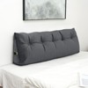 YEERSWAG Queen Size Velvet Soft Triangular Bed Wedge Pillow Back Cushion for Headboard - 2 of 4