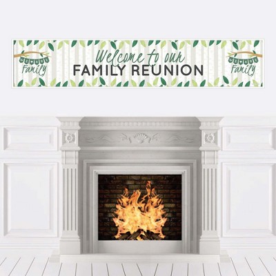 Big Dot of Happiness Family Tree Reunion - Family Gathering Party Decorations Party Banner