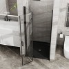 MAYEERTY 34"x 72" Bifold Frameless Glass Shower Door 1/4 inch Tempered Clear Glass Pivot Swing Shower Panel in Chrome Finish, Foldable - 3 of 4