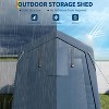 GustoWave Outdoor Storage Shelter Shed Carport, Waterproof Portable Garage - 4 of 4