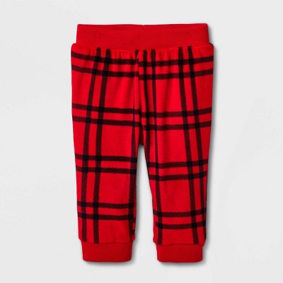 Baby Girls' Plaid Jogger Pants - Cat & Jack™ Red 