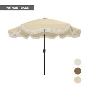 Clihome 9 Ft.Outdoor Patio Bohemian Fringed Umbrella with Crank Lift,UV Resistance,Waterproof and Fade-Resistant Canopy,Without Base - 1 of 4