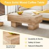 KWPZQEB Modern Simple Coffee Table, 43.3" Rectangular Center Table with Wood Grain, Farmhouse Wood Coffee Table for Living Room, Apartment - 4 of 4