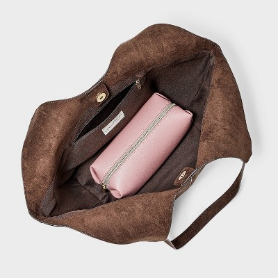 Slouchy Faux Suede Tote Handbag - Universal Thread' - image 4