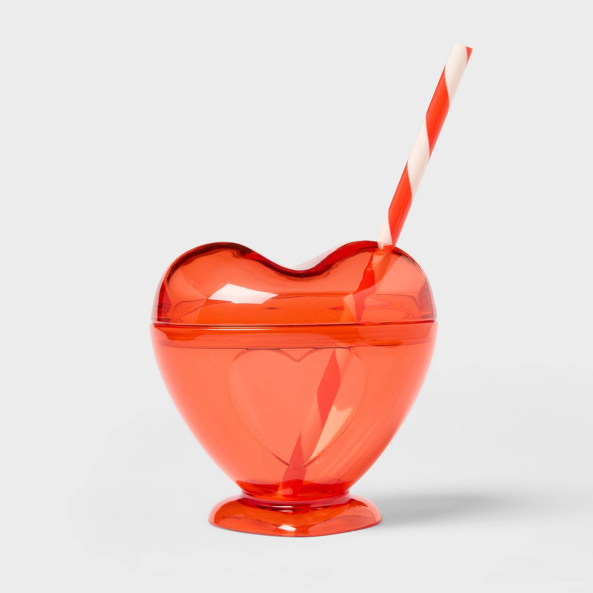 10 fl oz Figural Red Heart Tumbler with Straw - Pillowfort™
