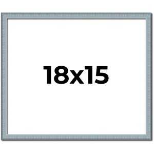 PosterPalooza | Textured Blue Picture Frame - UV Acrylic, Backing Board, Hanging Hardware Included - 1 of 4