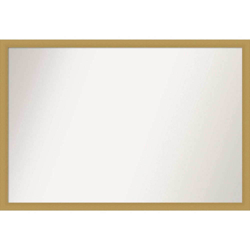 Photos - Wall Mirror 38" x 26" Non-Beveled Grace Narrow Bathroom  Brushed Gold - Ama