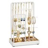 Jewelry Holder, Accessory Organizer, Jewelry Display Stand with Metal Frame and Velvet Tray - 2 of 4