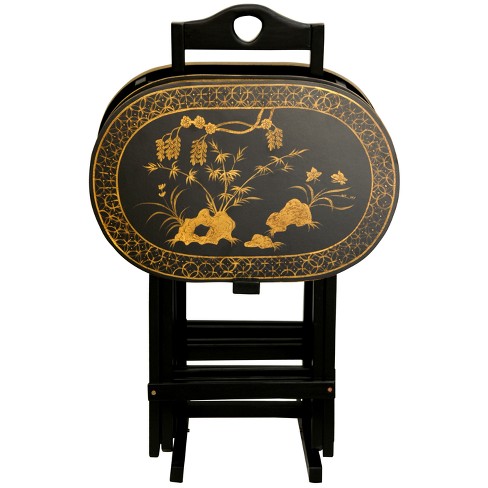 Rosewood Tv Tray Set Oriental Furniture Target