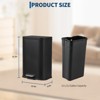 Kitchen Trash Can, Rectangular Stainless Steel Garbage Can with Removable Inner Bucket, Step-on Wastebin with Soft-Close Lid for Home Office - 3 of 4