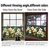 Window Film - Flowers Privacy Film, Removable Glass Door Covering Stickers for Living Room, Bedroom, Study, Dining Room - 45x100cm (Green) - 4 of 4