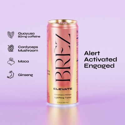 BREZ ELEVATE Non-Alcoholic Uplifting Tonic - 4pk/12 fl oz Cans