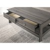 Clonard Wooden Coffee Table Gray - HOMES: Inside + Out: Transitional Style, Storage Shelf, Metal Knobs - 4 of 4
