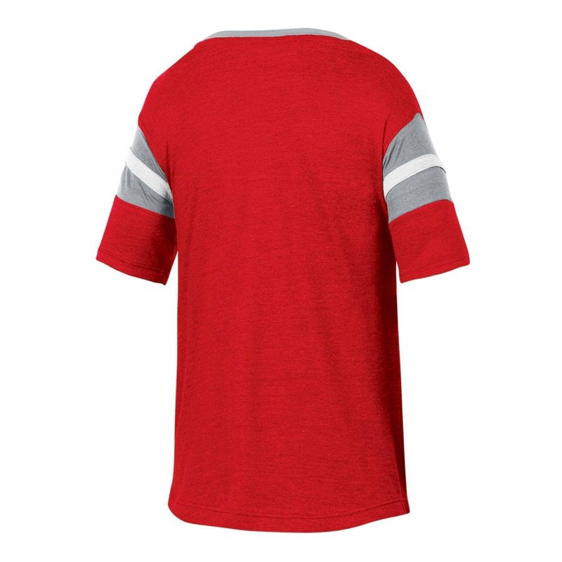 NCAA Ohio State Buckeyes Girls&#39; Short Sleeve Striped Shirt, 2 of 4
