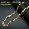 90s Hip Hop Necklace for Men - Chunky Fake Gold Cuban Chain, 27.5 Inch Rapper Jewelry - 3 of 4