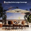 10ft Offset Patio Umbrella, Cantilever Umbrella with Easy Lift & Tilt Adjustment, 8 Ribs Sun umbrella UV Protection for Backyard, Pool, Garden - 3 of 4