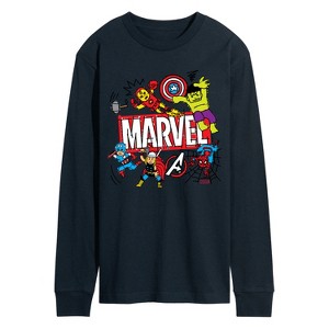 Men's - Marvel - Avengers Sketch Long Sleeve Graphic T-Shirt - 1 of 4