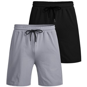 COOFANDY Men's 2 Pack Gym Workout Shorts 7 Inch Quick Dry Athletic Shorts Lightweight Running Shorts with Pockets - 1 of 4