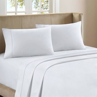 Twin 400 Thread Count Ultimate Percale Cotton Solid Sheet Set White - Purity Home