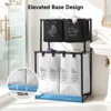 Attop Upgraded 2 Tier Divided Laundry Hamper 4 Removable Canvas Bags, For Storing Family Clothes,Laundry Basket & Toy Organizer - 2 of 4