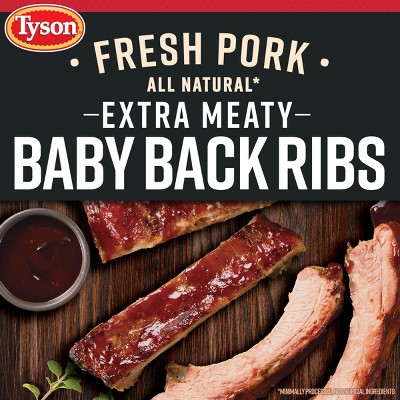 Tyson Baby Back Pork Ribs - Price per lb