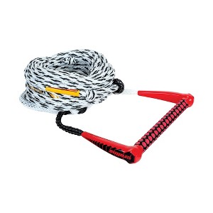 Connelly PROLINE Heavy Duty 75 Inch Easy Up Waterski Rope with Comfortable Grip Handle, Hexagon Plug and Curved Endcaps, White and Red - 1 of 4