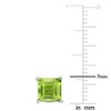 EVERLY JEWELRY | Sterling Silver 2 3/8 CT TGW Princess Cut Peridot Stud Earrings - 3 of 4