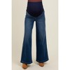 Pinkblush Navy Blue Super Wide Leg Maternity Jeans - 3 of 4