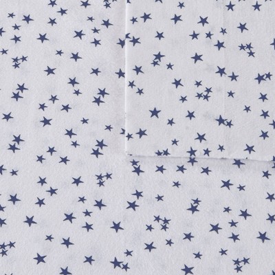 Twin XL Blue Stars Cotton Flannel Sheet Set
