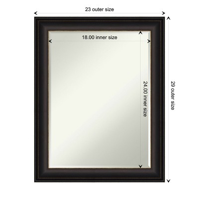 Bronze Espresso Brown Rectangular Bathroom Vanity Mirror