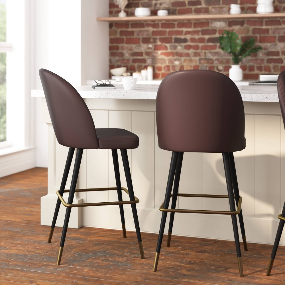 Photos - Chair Taylor & Logan 2pk Alita Barstools Brown