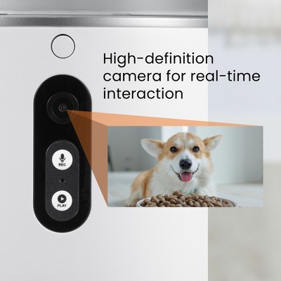Smart 4L White Automatic Pet Feeder with Wi-Fi Control