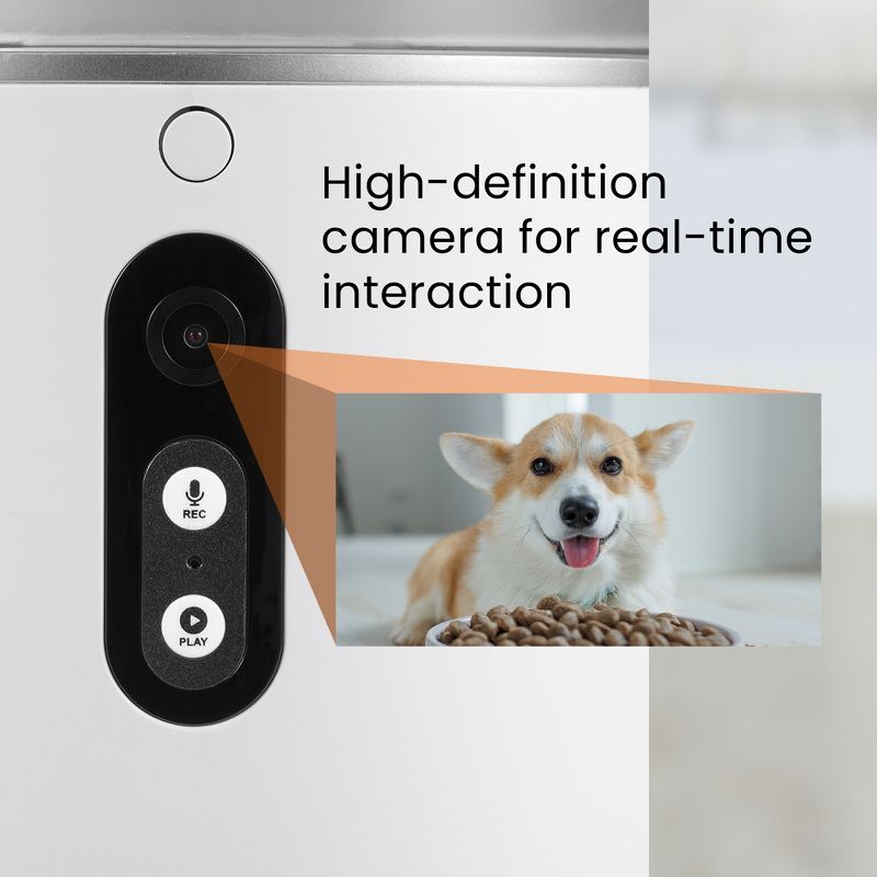HOM Smart Pet Feeder - Automatic Cat Feeder and Dog Feeder with Portion Control and Programmable Feeding Time (4L), 4 of 7