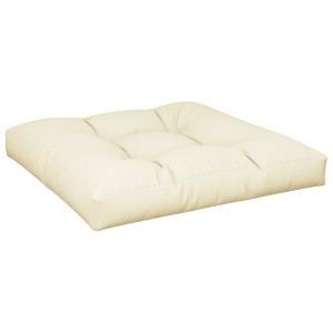vidaXL Pallet Cushion Cream 100% polyester 27.6x27.6 in - 1 of 4