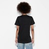 Women's Scream Bubble Boyfriend Short Sleeve Graphic T-Shirt - Black - 3 of 3