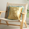 Amelie Home Retro Square Velvet Throw Pillow - 3 of 4