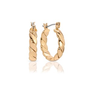 Textured 18k Gold Plated Mini Hoops - Ettika - 1 of 2