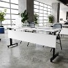 Flash Furniture Palmer Commercial Grade Heavy-Duty Nesting Flip Training Table with T-Legs, Modesty Panel, Tabletop, and Frame - 2 of 4